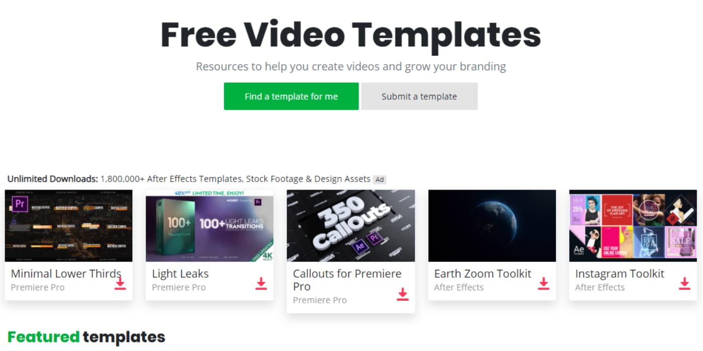 Impressive, customizable, easy to integrate. The Best Free After Effects Templates Sites Videomaker