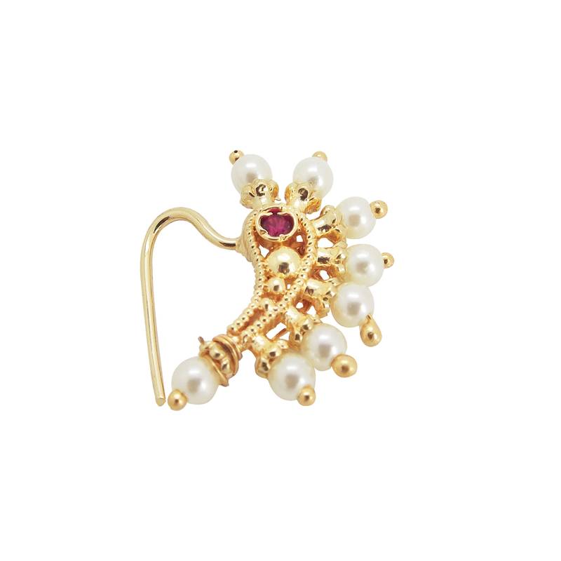 Buy hot belly rings, nose rings, tongue rings, lip rings & more! Buy latest nose ring collections at lowest price from kalyan jewellers. Gold nose ring - 9blings - 2796065