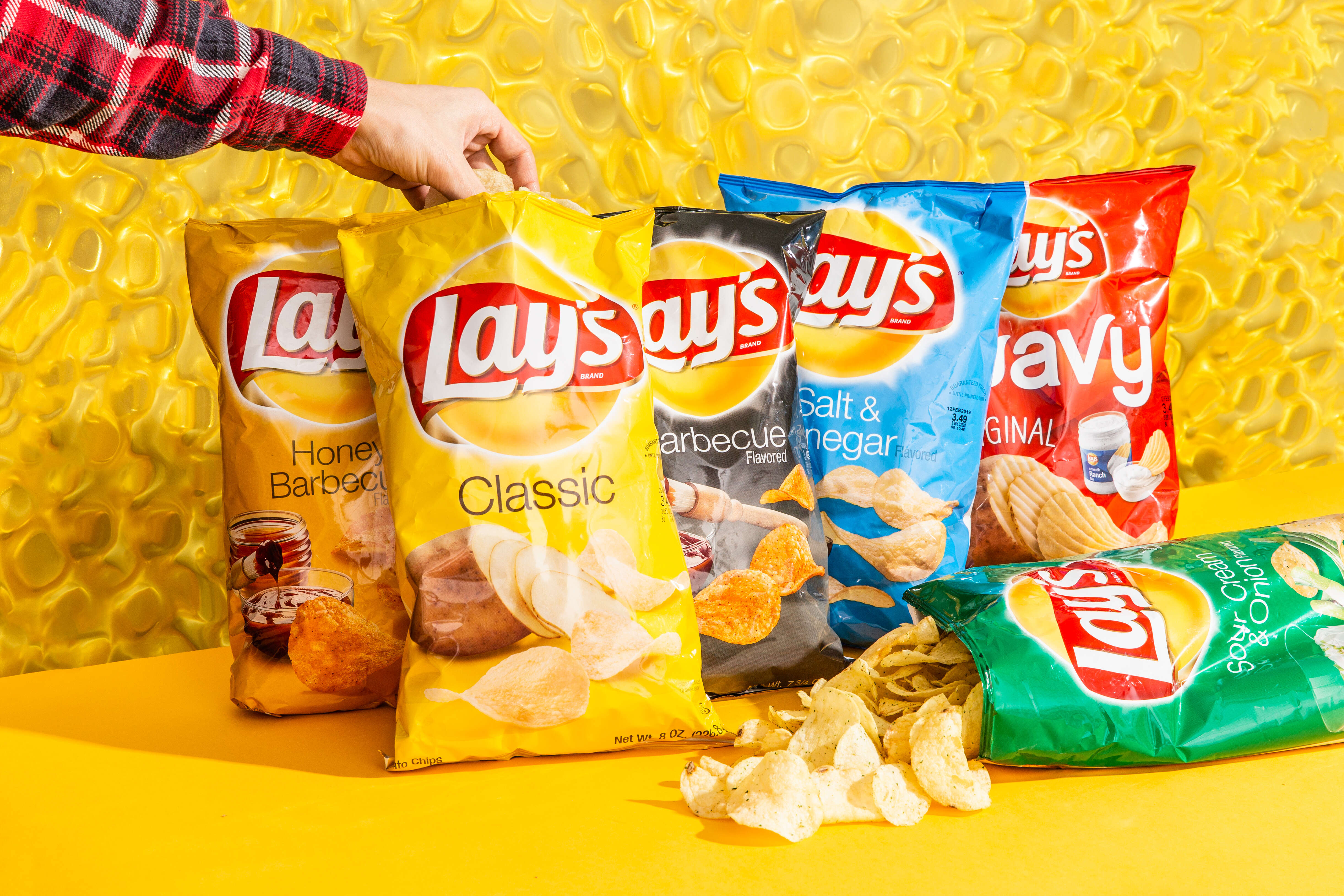 A typical potato chip bag is made up of multiple layers of polymer materials: Best Lay S Potato Chip Flavors Ranked Every Chip Flavor Ranked Thrillist