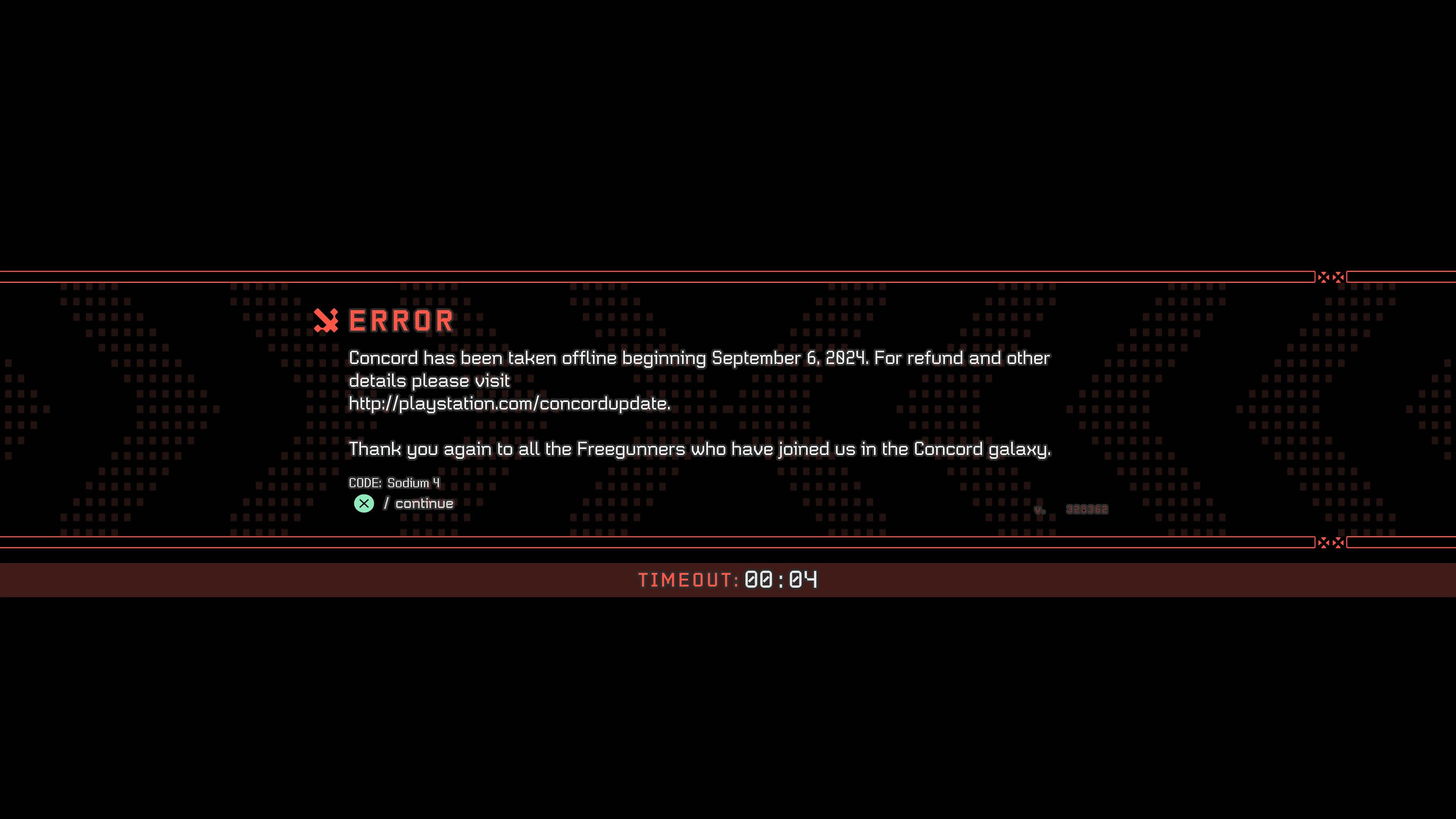 Concord unceremoniously goes offline with an anticlimactic “error” message