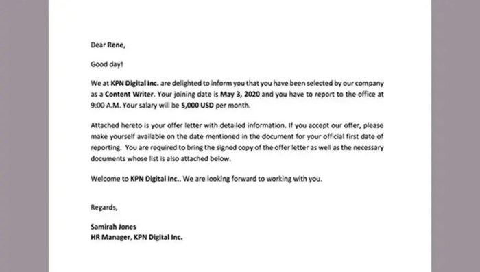Contoh surat penawaran kerja