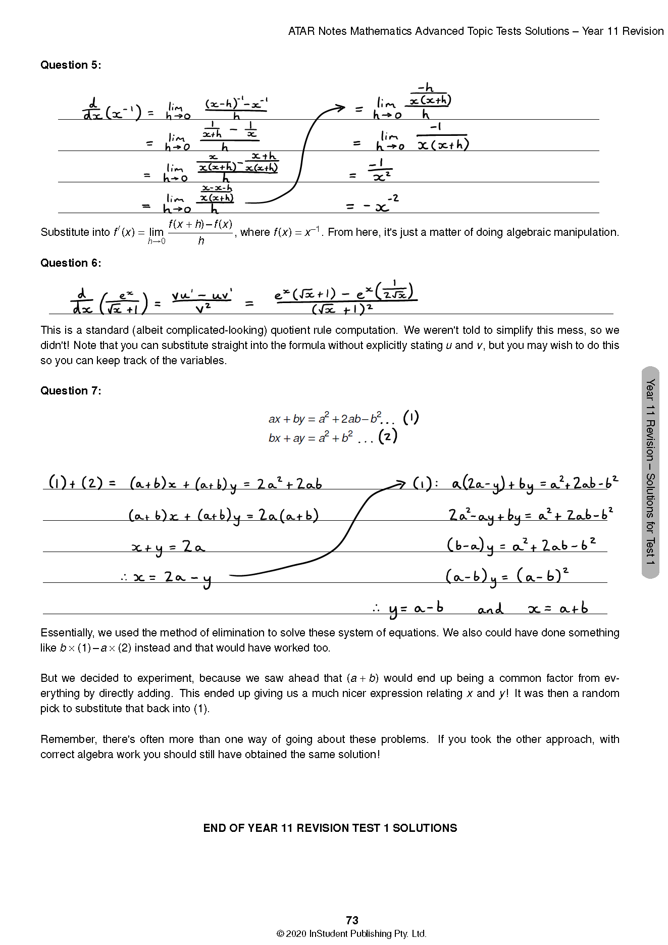 The average atar score was 69.26. HSC Year 12 Mathematics Advanced Topic Tests - ATAR Notes