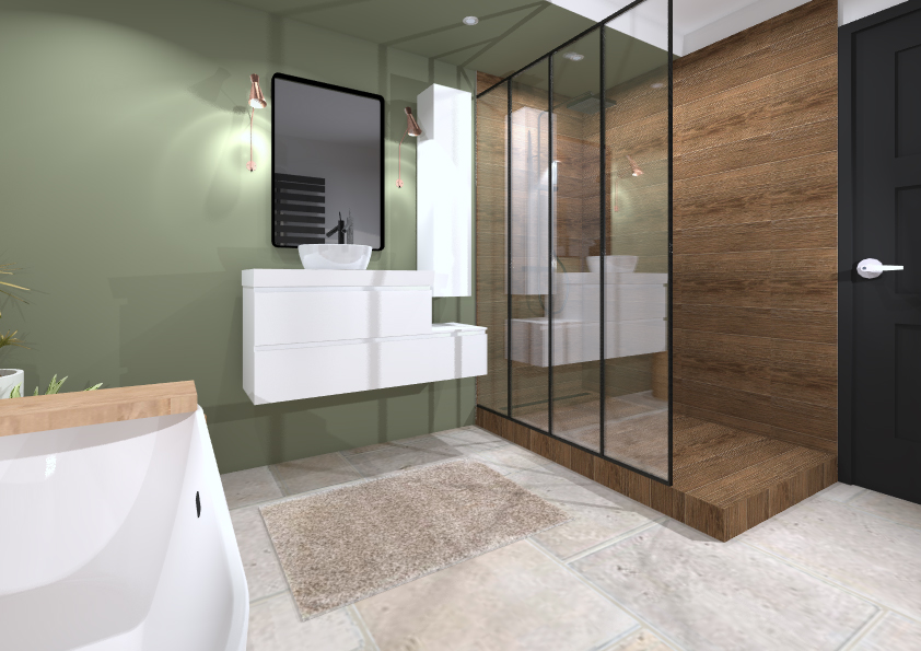 Le travertin est une roche sédimentaire calcaire caractérisée par de. Atelier Creation Salle De Bain Travertin Bois