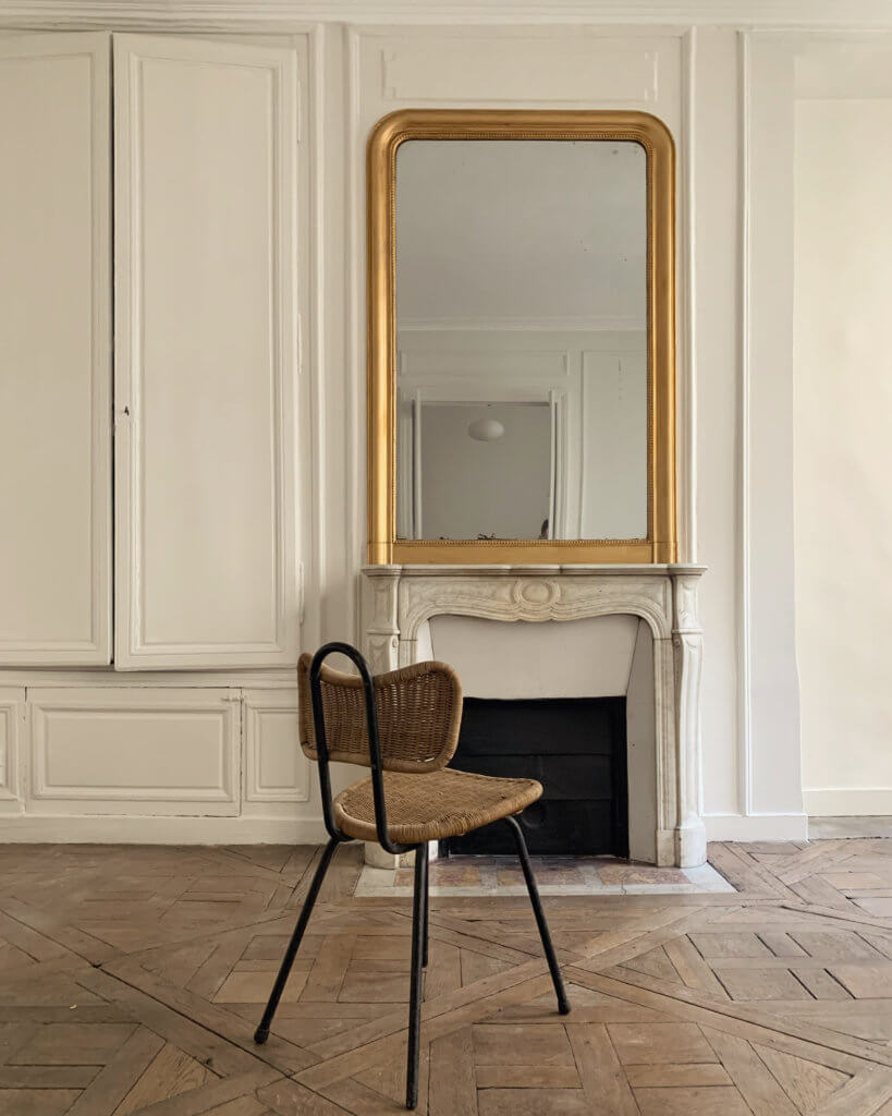 Atelier Vime | Chaise en rotin et métal, Jacques Hitier