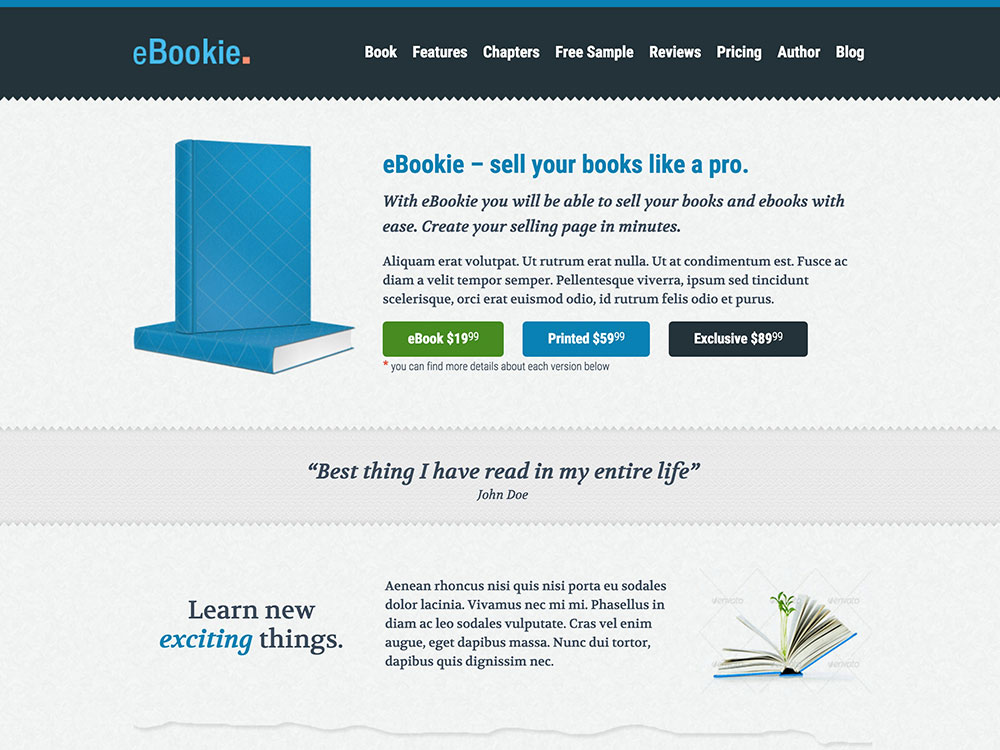 Free updates packed with new features. 10+ Best WordPress Themes for Selling Books 2016 - aThemes