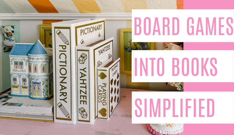 Board Games into Books- Simple - at home with Ashley