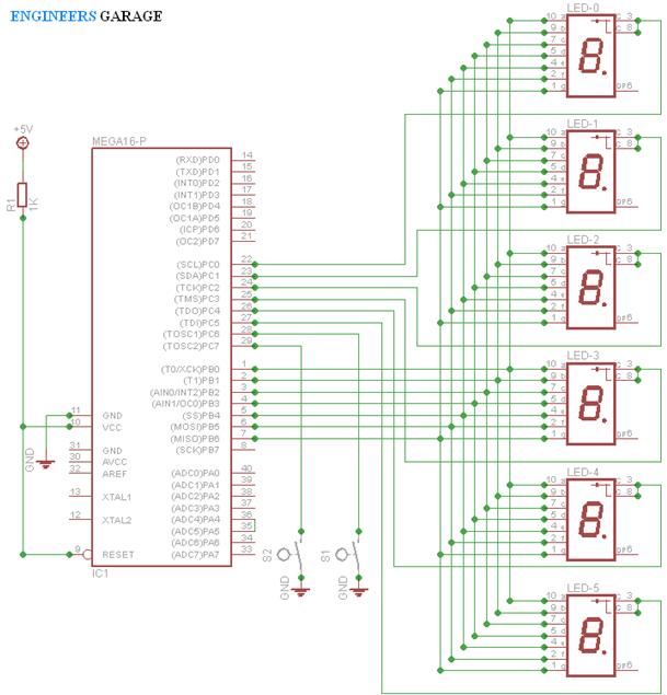 Circuit Diagram For Digital Clock Using Seven Segment Display