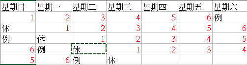 做四休二工時二週變形工時的參考排班態樣 Chris Cold