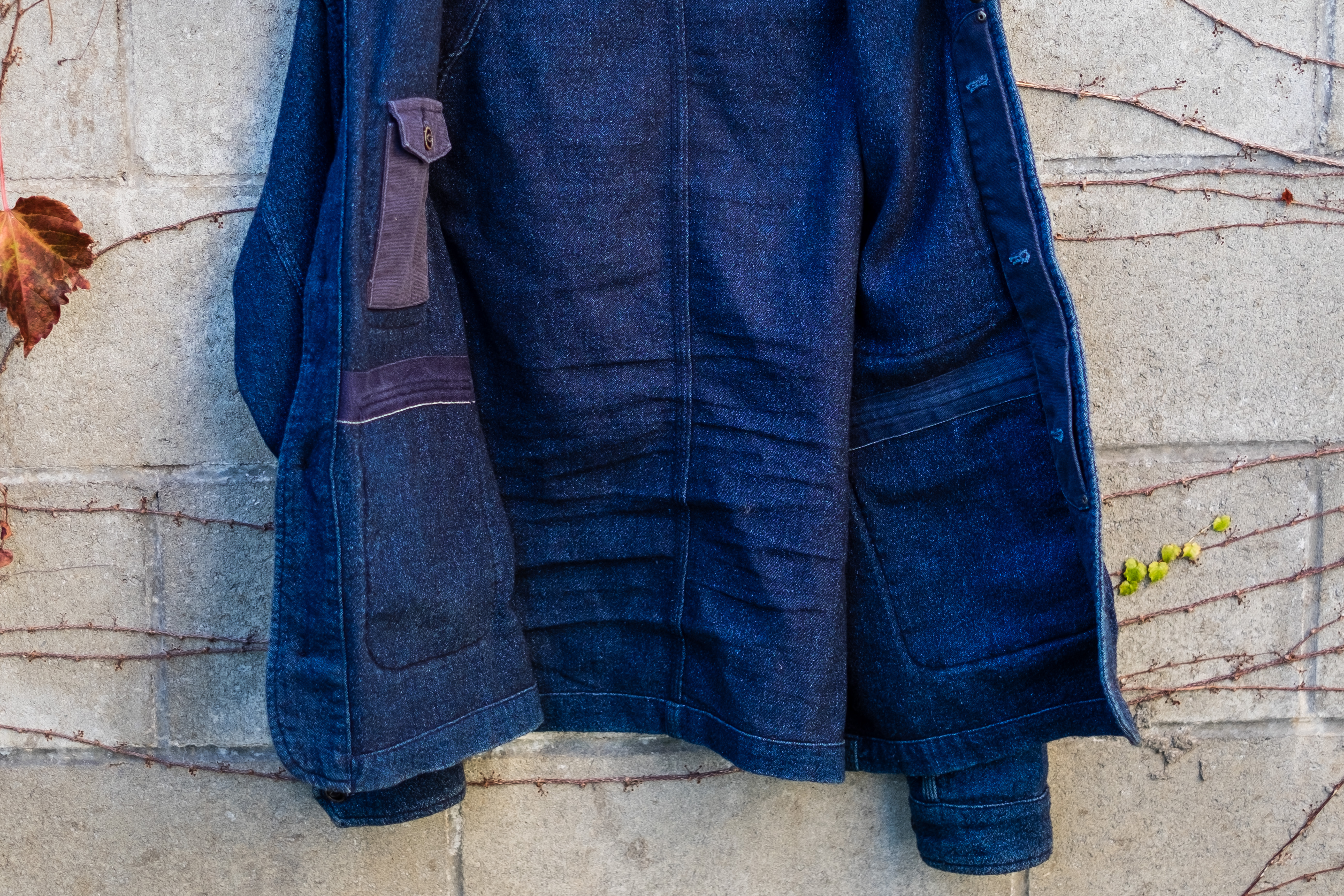 indigo wool chore jacket