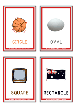 By grouping these types of elements together, they become one. Shapes Flashcards Objects Aussie Childcare Network
