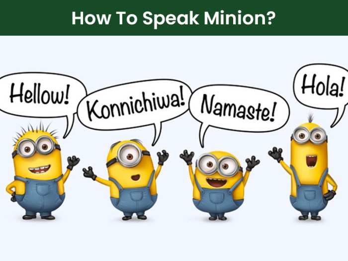Minions speaking languages what shares Minions speaking languages what shares