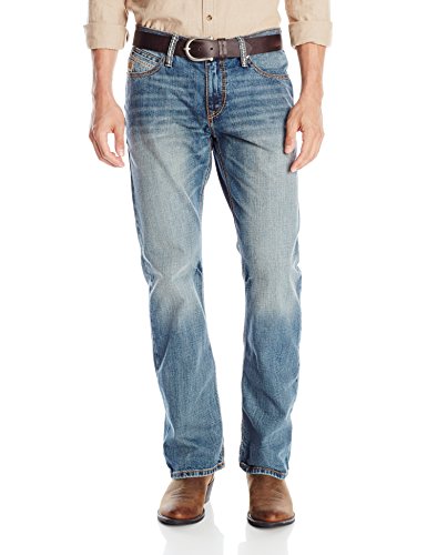 Cinch Men's Ian Slim Bootcut Jean - Mid Rise, Light Stone Wash (35x38)