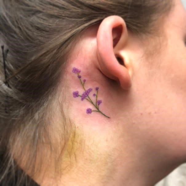 Top 50 Cool And Meaningful Behind The Ear Tattoo Ideas - Authoritytattoo 605_x_605_jpg