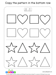 Tracing Shapes Free Worksheet 02 Match Shape Patterns AutiSpark