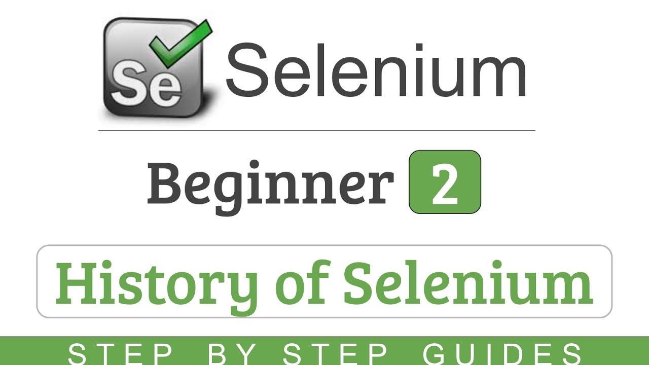 Selenium Beginner 2 History of Selenium Automation Step by Step