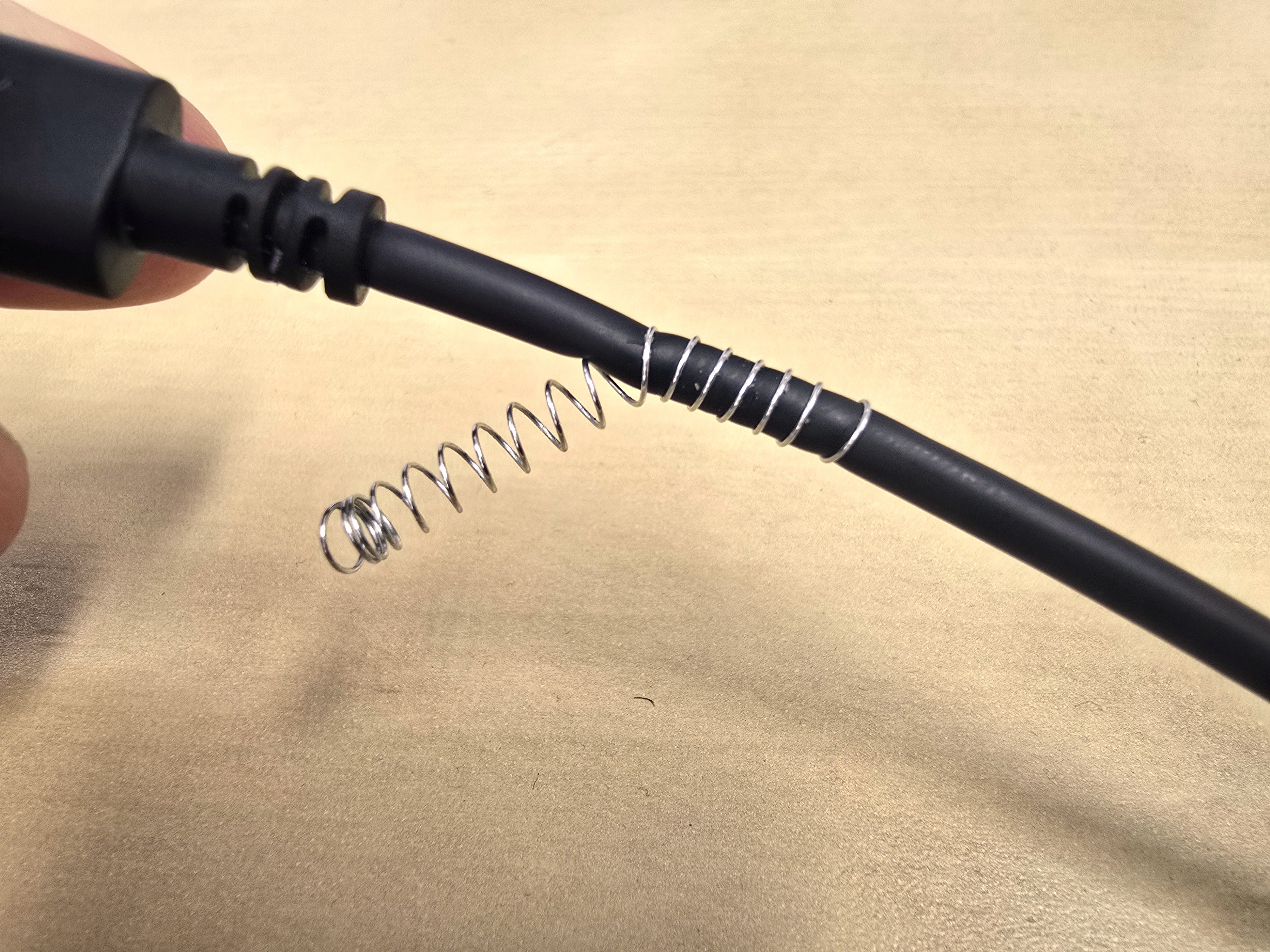 I prevent my cables from fraying with a ballpoint pen