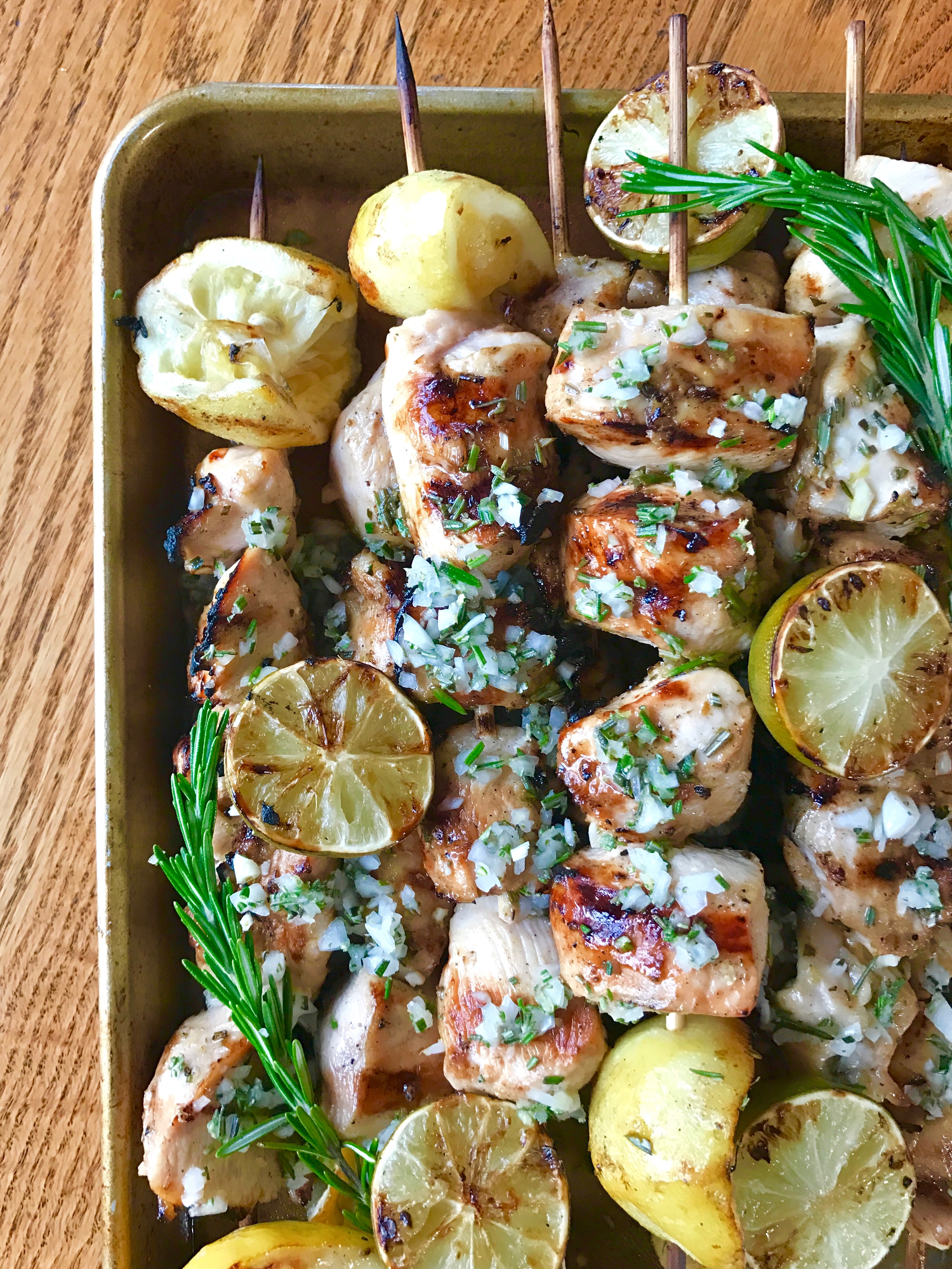 citrus rosemary chicken kabobs Back Porch Paleo