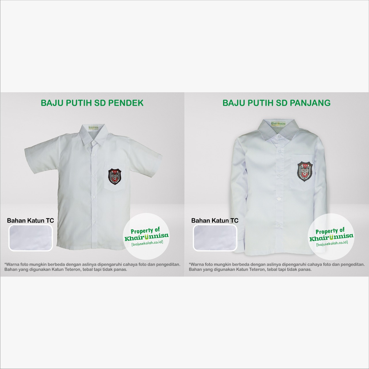 Harga Seragam Sekolah SD Berdasarkan Jenis Kain