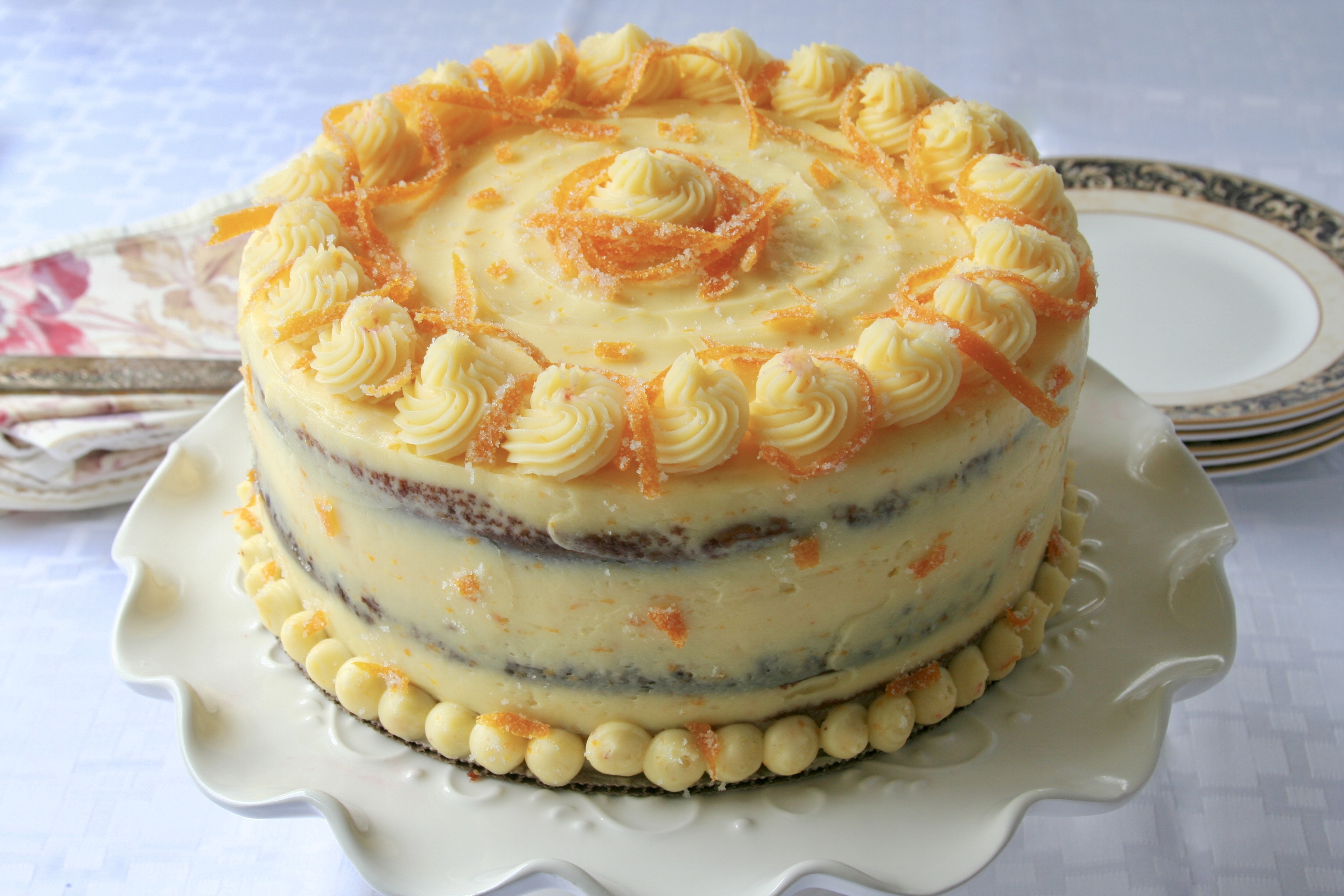Orange Ginger Cake with Swiss Meringue Buttercream Bakes by Brown Sugar