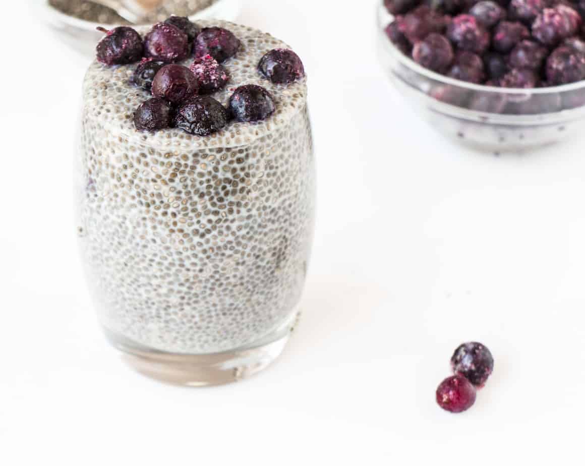 vanilla blueberry chia pudding