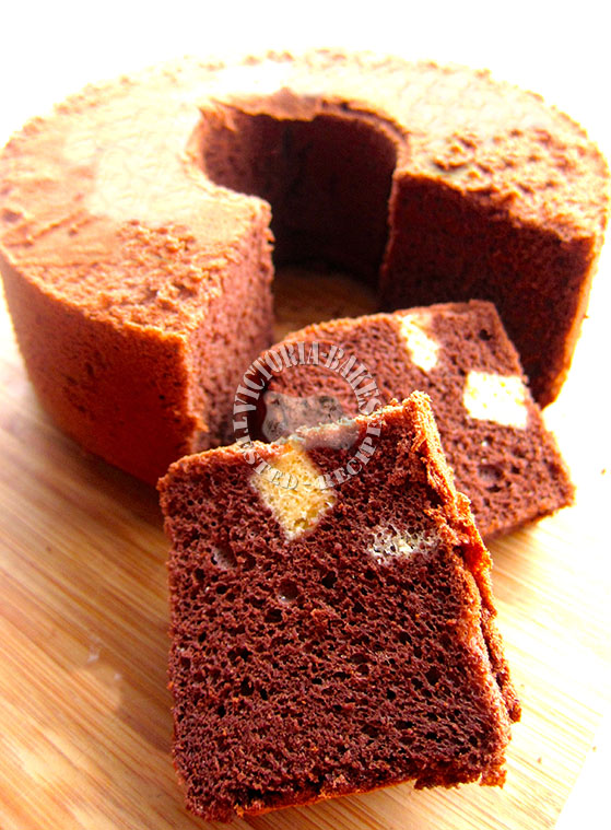 chocolate chiffon cake melted chocolate & cocoa 巧克力戚风蛋糕