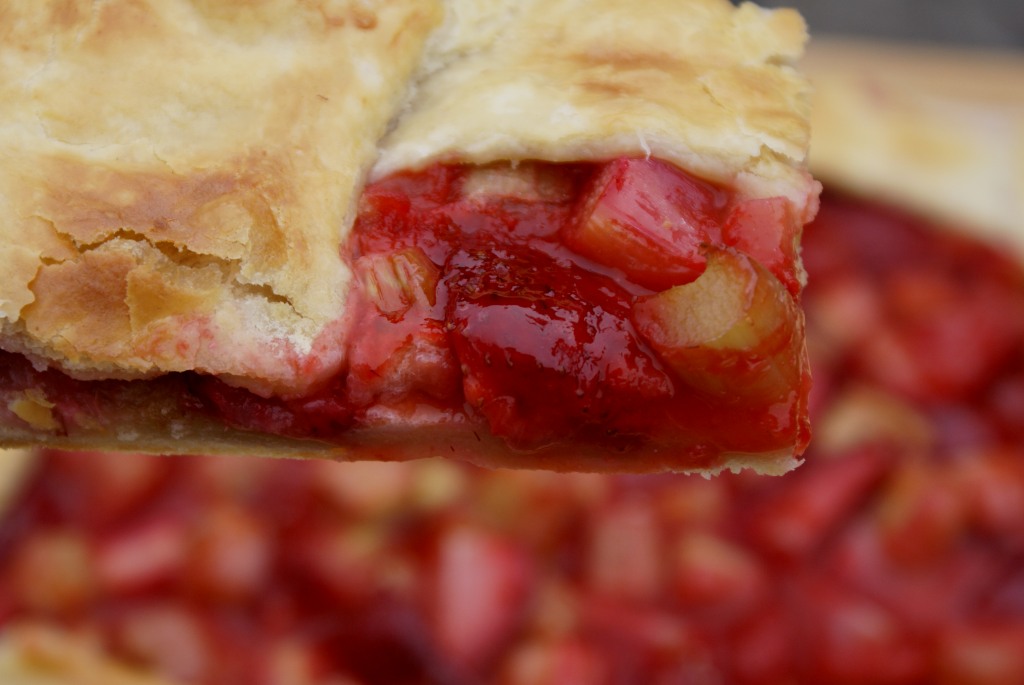 Strawberry-rhubarb galette