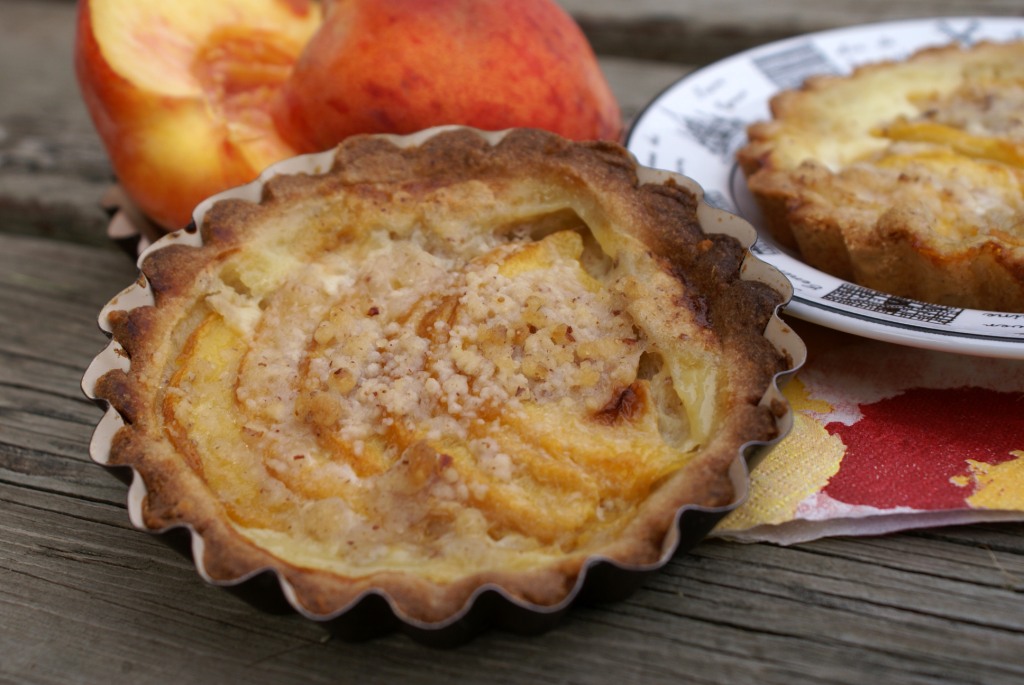 Peach Tarteletts with Hazelnuts