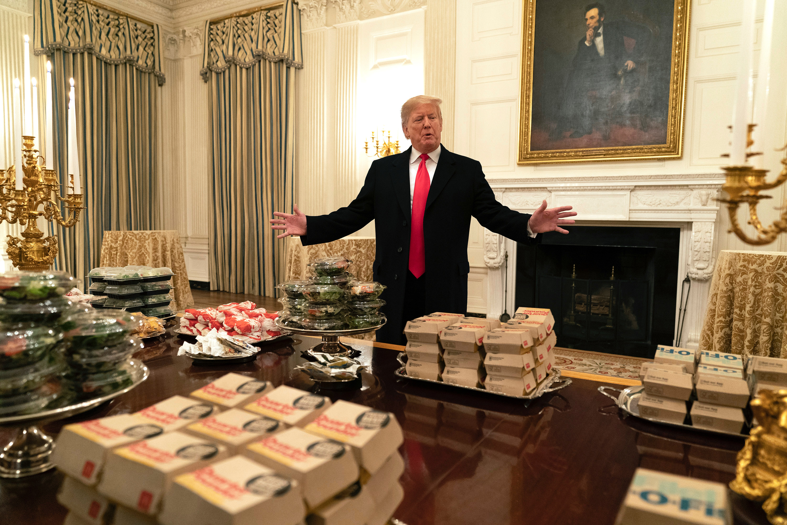 Donald Trump Buys Clemson Fast Food For Celebratory Visit “It's All