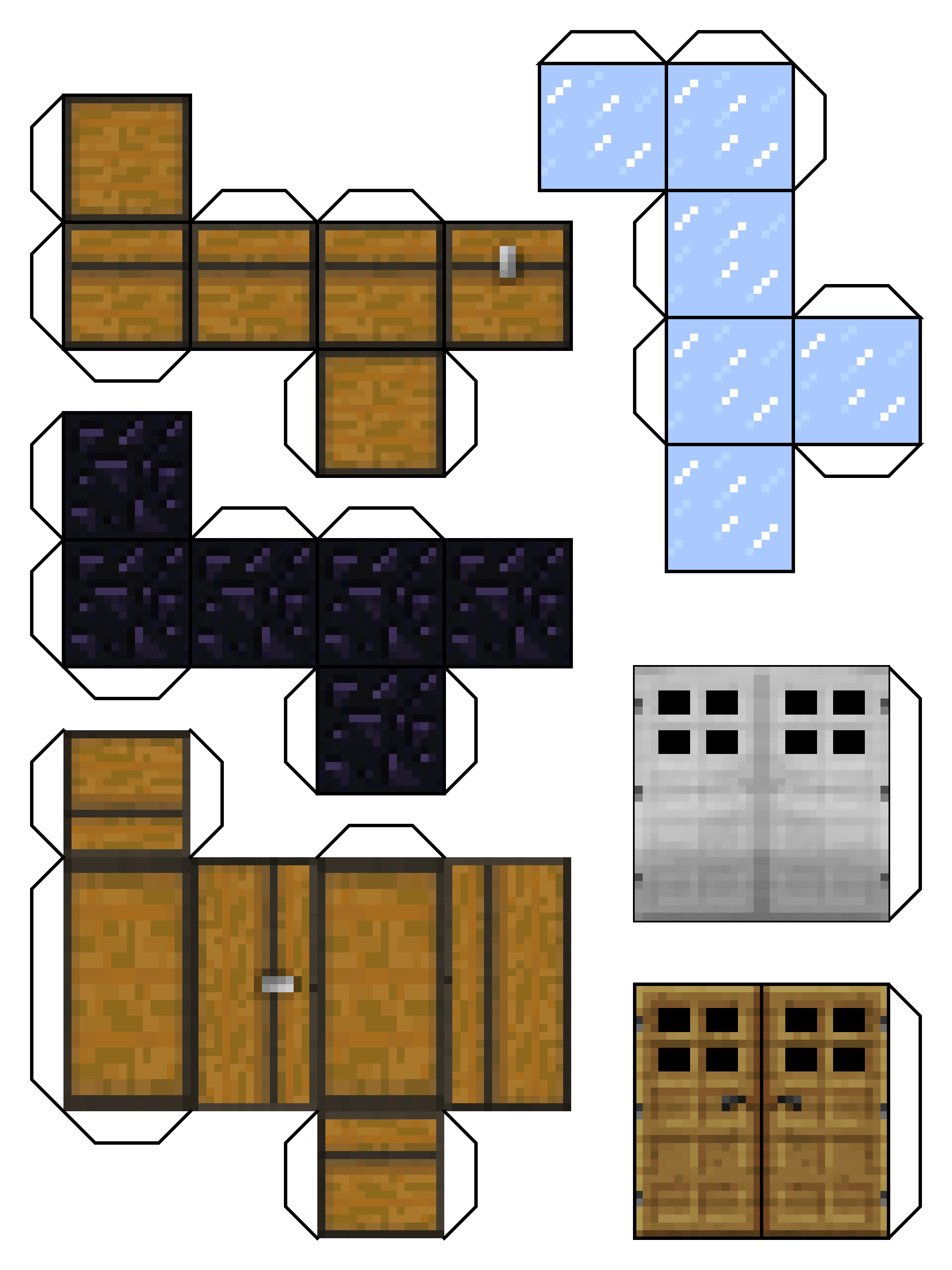 Minecraft Papercraft House Templates