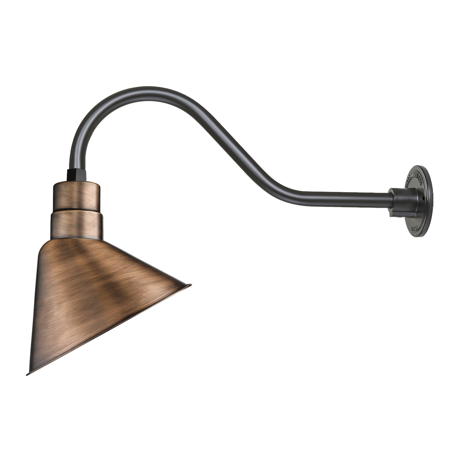 Barn pros is a washington based designer and manufacturer of prefabricated home and barn kits. Copper Gooseneck Wall Light 12â³ Angle Shade | Barn Pros