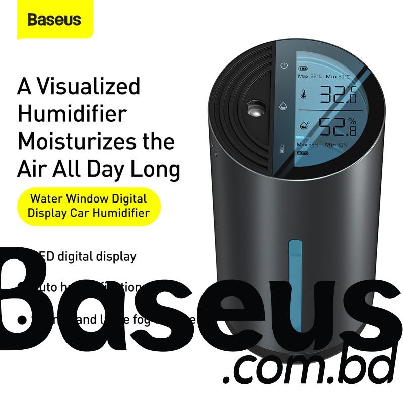 Baseus Water Window Digital Display Car Humidifier with Temperature and Humidity Sensing Wireless Version Black CRJSQ02-01 9