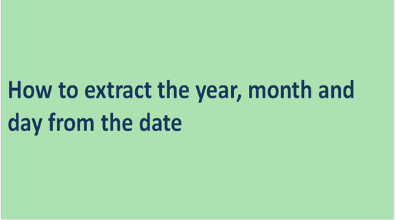 How To Extract The Year Month And Day From The Date Basic Excel Tutorial