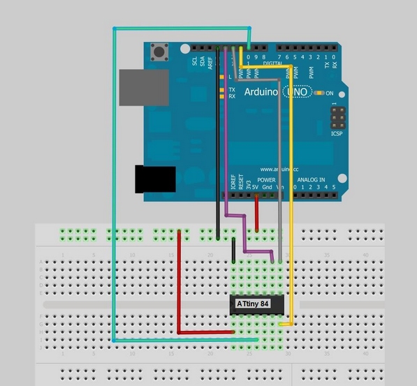 attiny84 arduino programmation modelisme naval