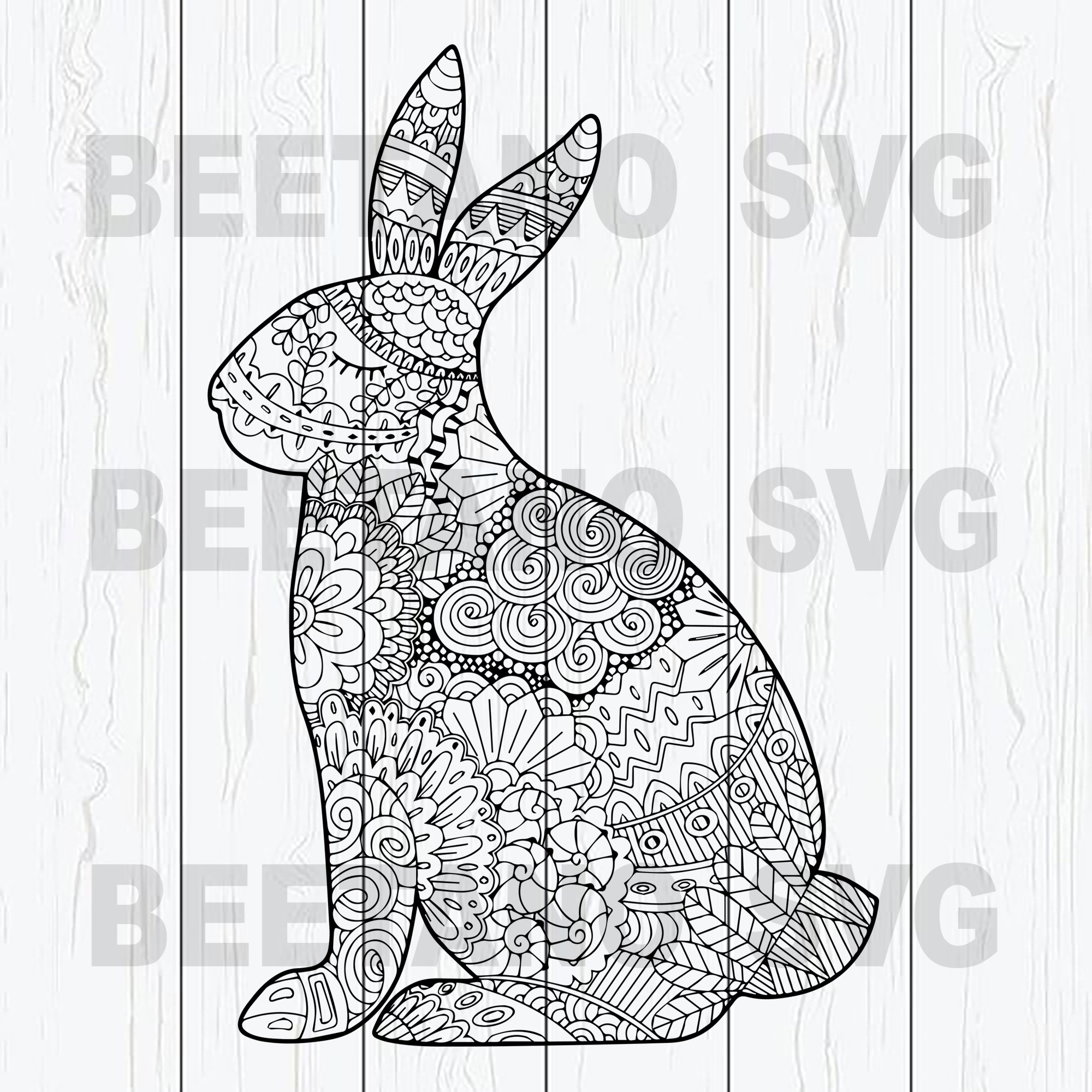 We offer free design resources each week and a marketplace which allows graphic designers to register and sell their products. Mandala Bunny Svg Bunny Easter Svg Files Mandala Rabbit Svg Happy Easter Svg Files
