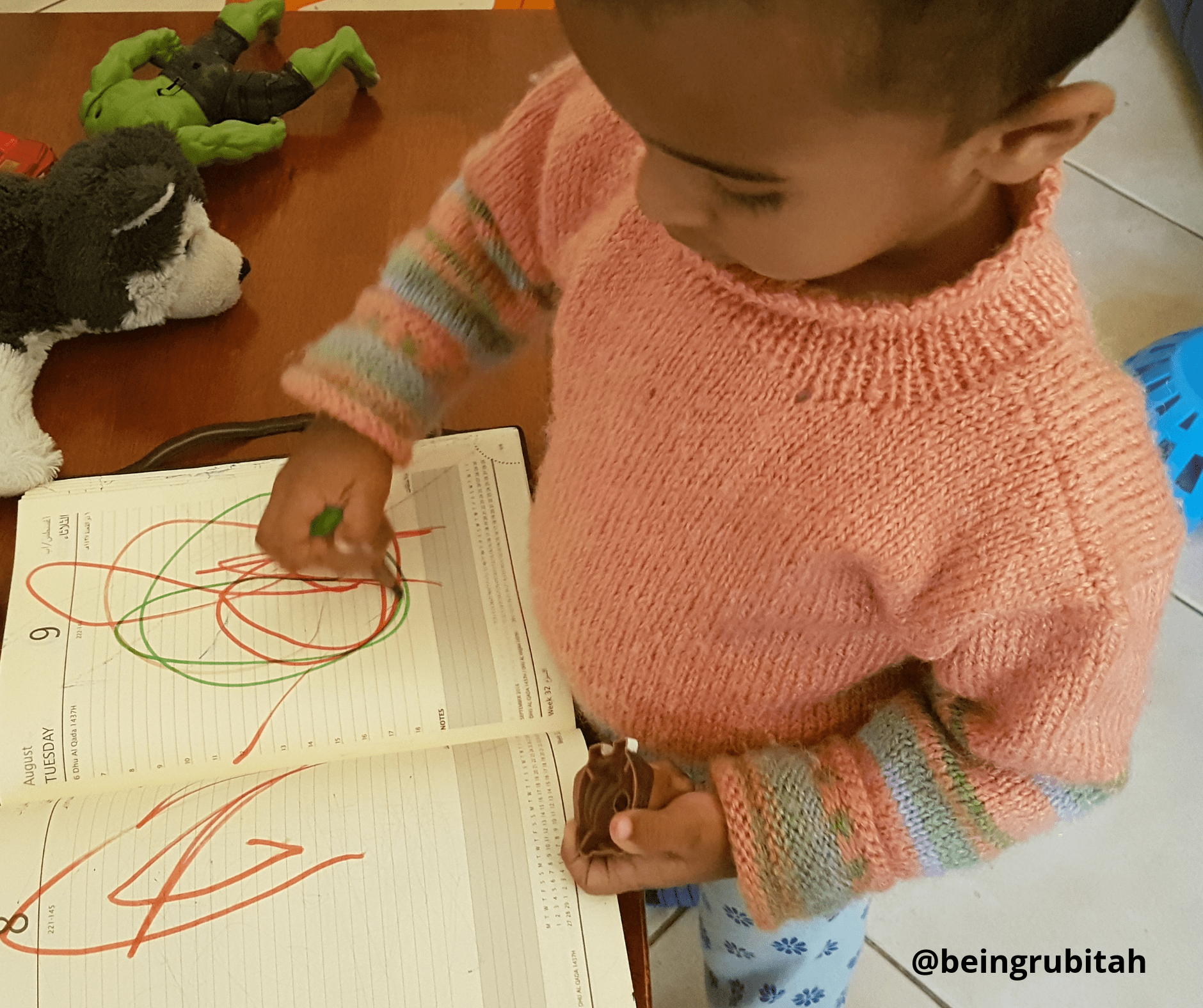 I love colouring with Mama- the secret diary of a two year old boy- Being Rubitah- family conversations here