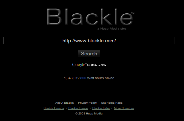 BLACKLE EL GOOGLE DE FONDO NEGRO PARA AHORRAR ENERGÍA…… « PARA ...