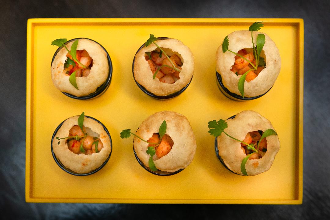 Pani Puri pack a punch with a shot of vodka infused inside