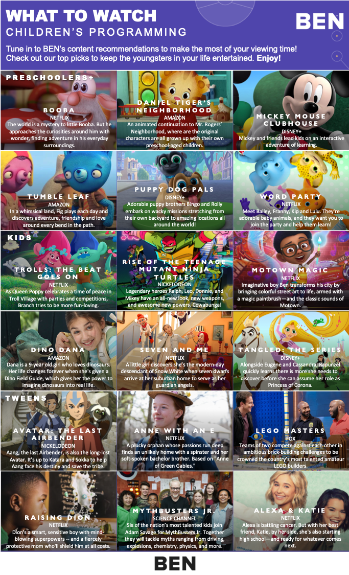 We've already told you that even if we're almost a year into the pandemic, there's no danger of running out of new content to watch. Parents Hang In There Our Guide On What To Watch With Your Kids Ben