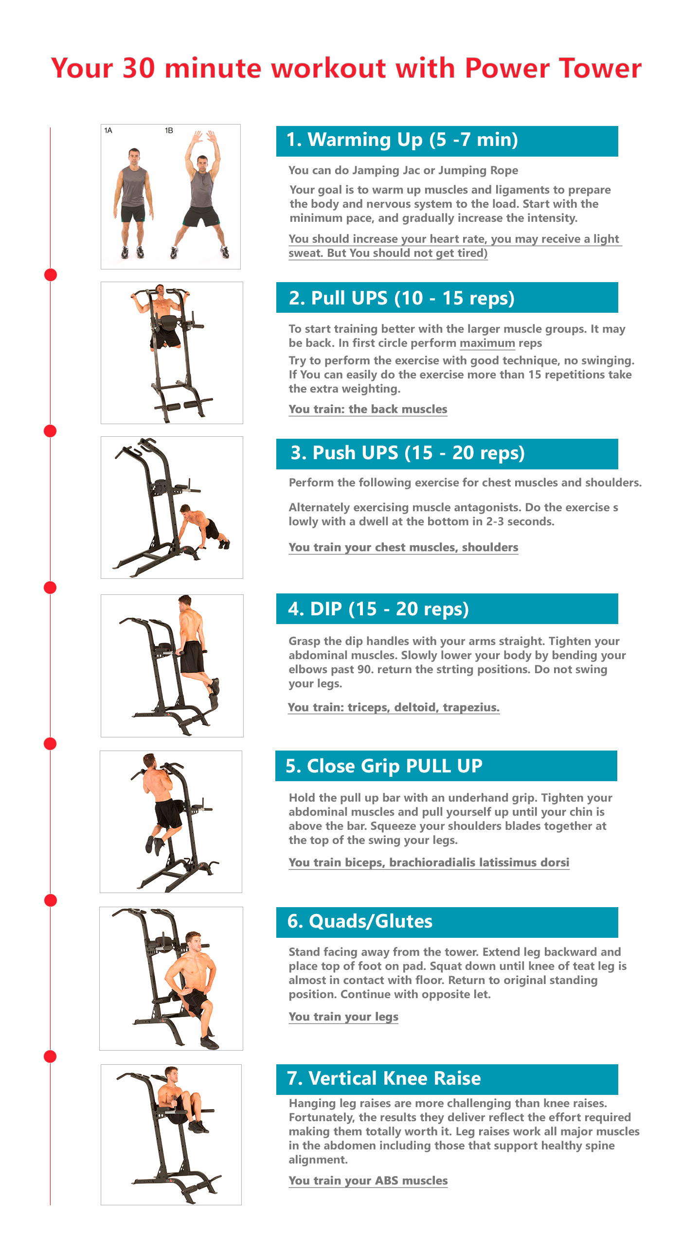 30 minute workout with power tower get stronger fast