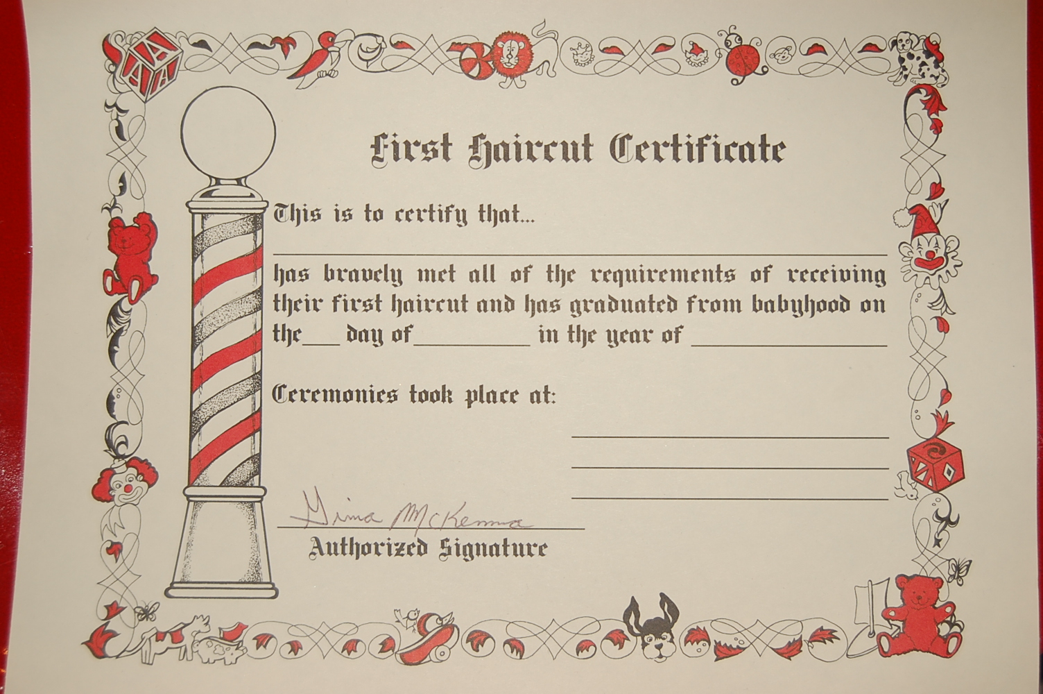 Download, fill in and print first haircut certificate template pdf online here for free. The Baby Becomes A Little Boy Inspire Ministries