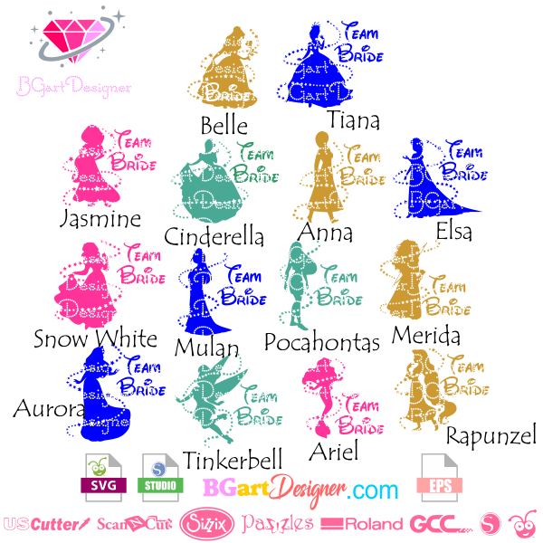 Free svg & png designs to grab the free files, click on the image (or corresponding link below it) of the design(s) you would like to head to the individual download pages. Llládisney Bridal Party Svg Bgartdesigner The Best Cut Files