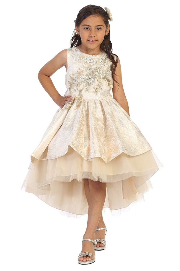 kids gold dress