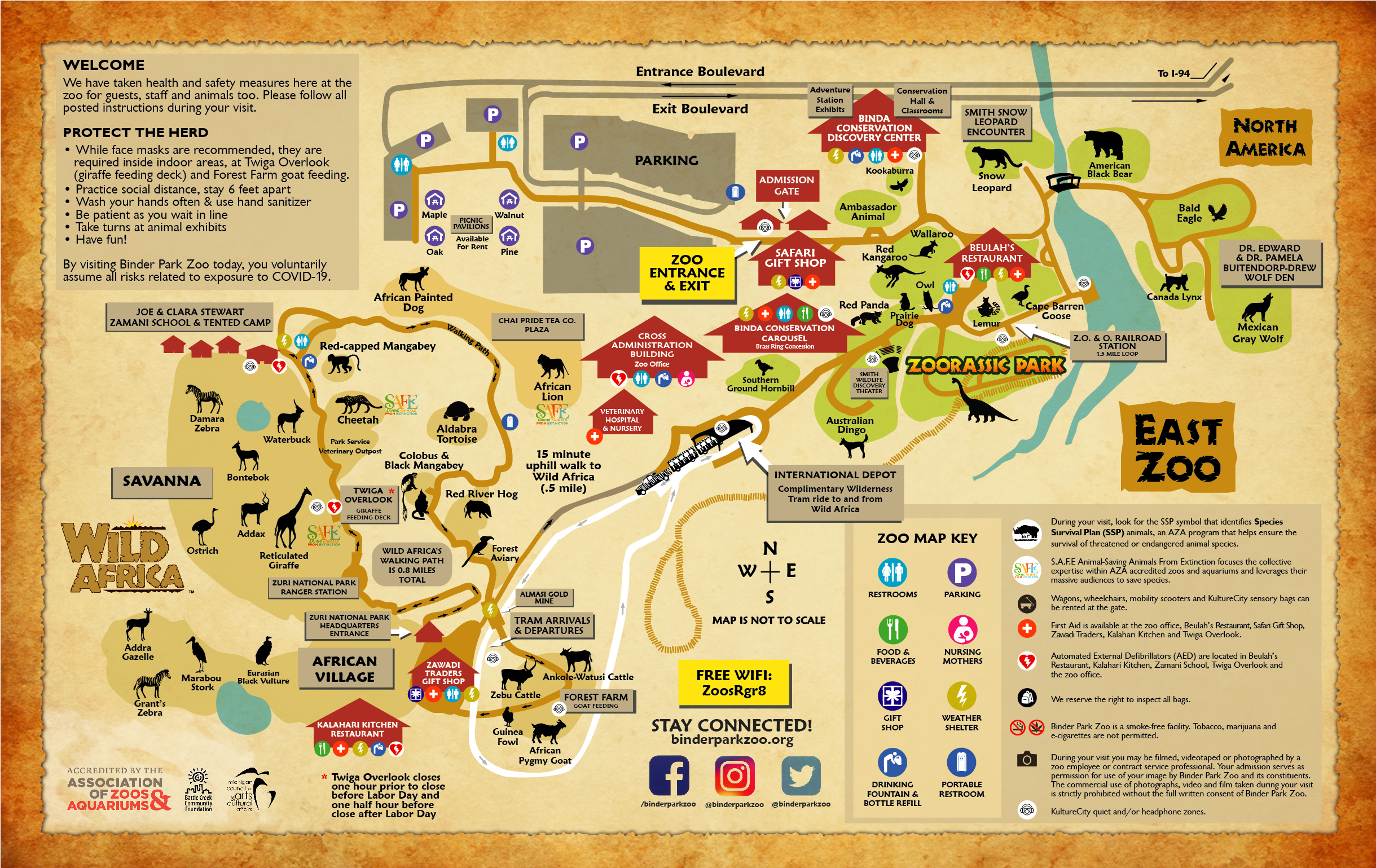 Here's a travel goal everyone can get behind: Zoo Map Binder Park Zoo
