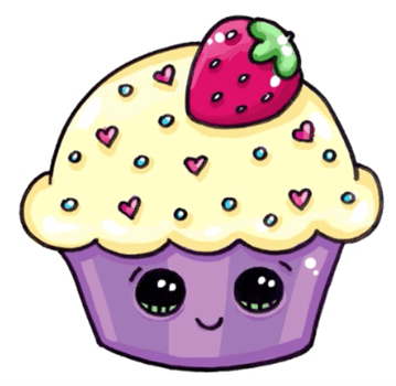 как нарисовать еду с милыми глазками