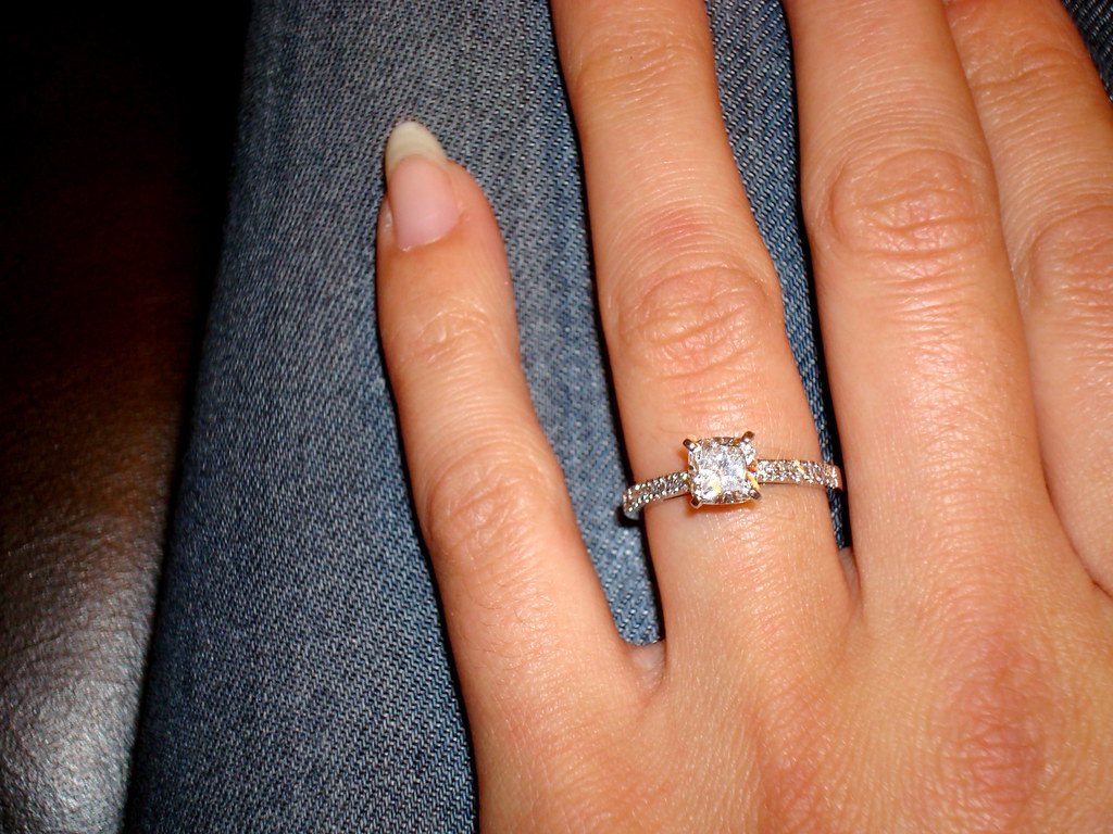 Cushion cuts are usually more square: 2 CARAT CUSHION CUT ENGAGEMENT RINGS
