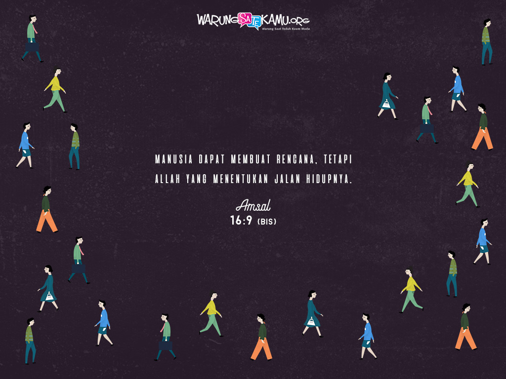 Kalau sedang mencari ayat yang bisa digunakan untuk memberi ucapan selamat pagi kristen, kamu bisa menggunakan kutipan di atas. Wallpaper: Amsal 16:9