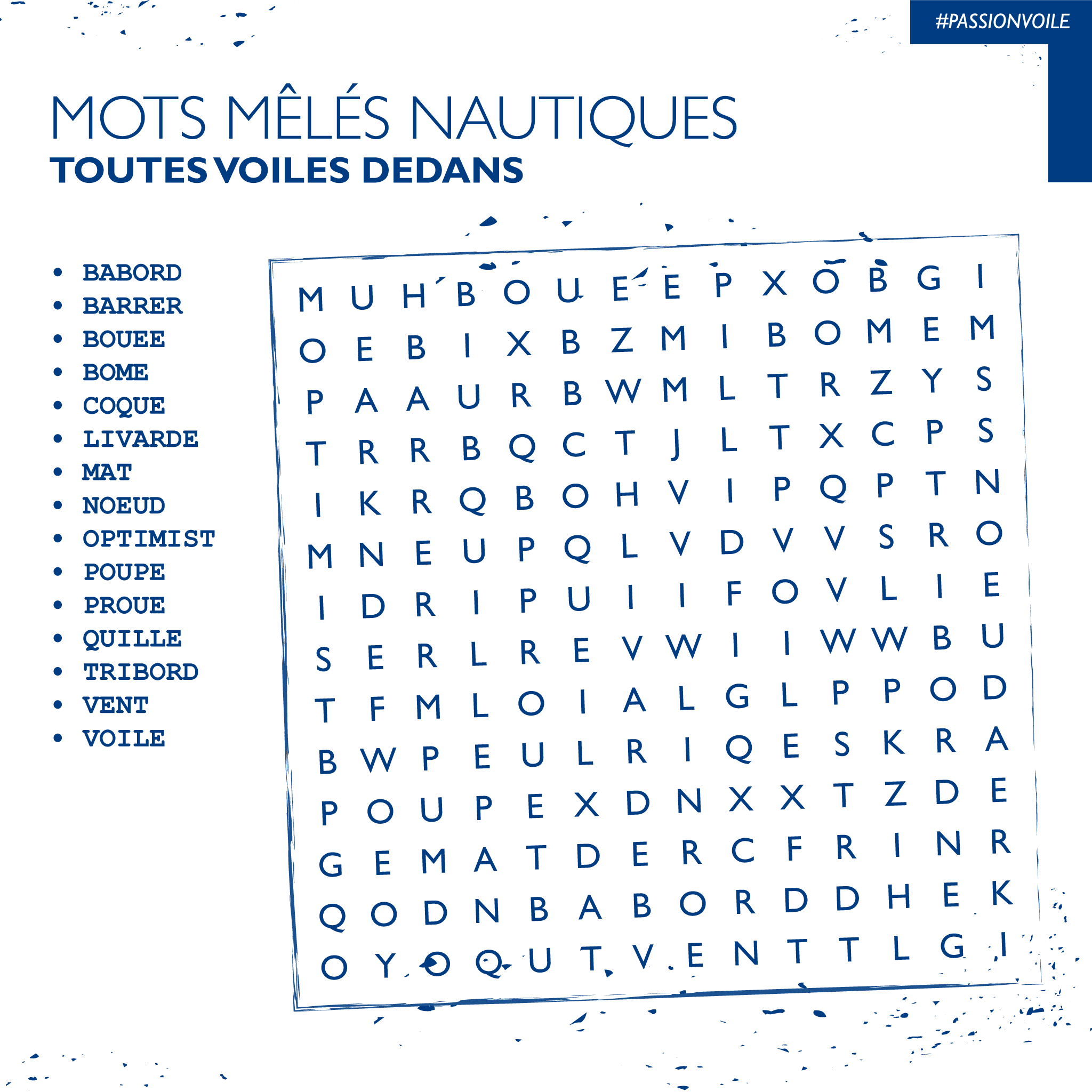 Mots-mêlés nautiques | Banque Populaire, la Banque de la Voile
