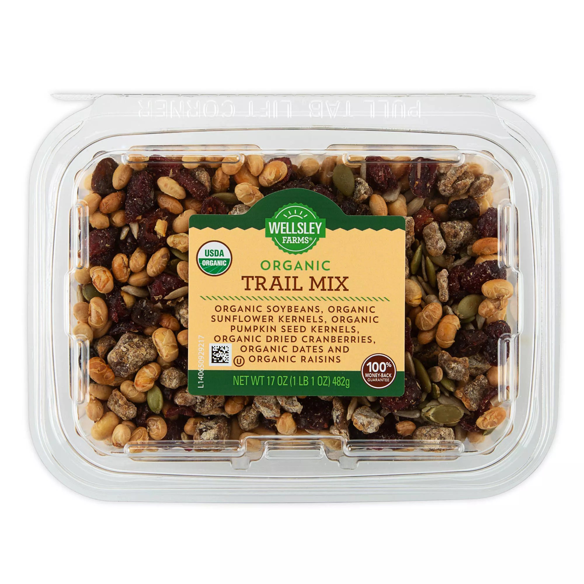 You can get more information from their website. Wellsley Farms Organic Trail Mix 17 Oz Bjs Wholesale Club