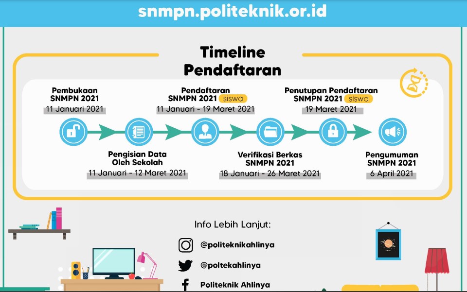 Selain itu, mulai tahun 2021 snmpn hanya menyelenggarakan proses seleksi . Jadwal Dan Cara Pendaftaran Snmpn Politeknik 2021 2022 Mamikos Info