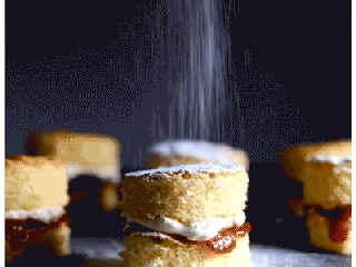 sugar falling pastry cinemagraph facebook ad